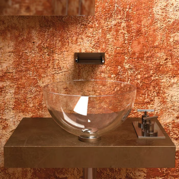 CHELO - Countertop round crystal washbasin by Glass Design - view 3